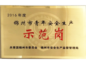 2016年度錦州市青年安全生産示範(fàn)場(chǎng) 